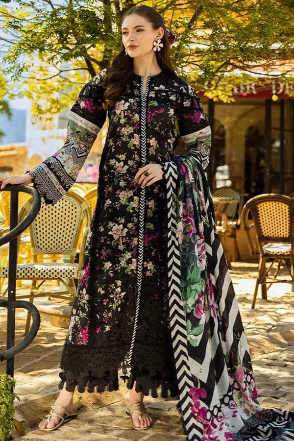 Digital Printed Lawn Embroidered Dress With Printed Chiffon Dupatta