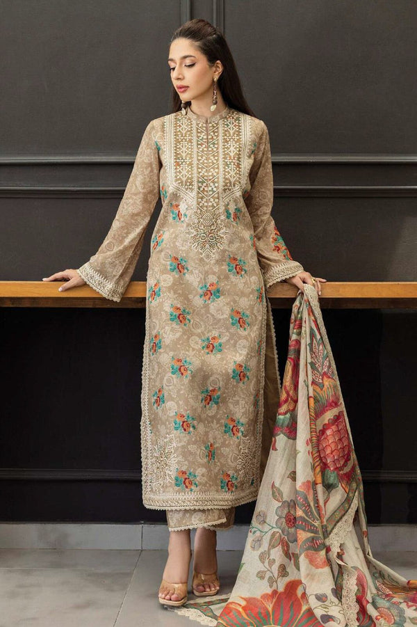 Premium Raplica of Zainab Chottani Embroidered Linen 3pcs Unstitched Suit