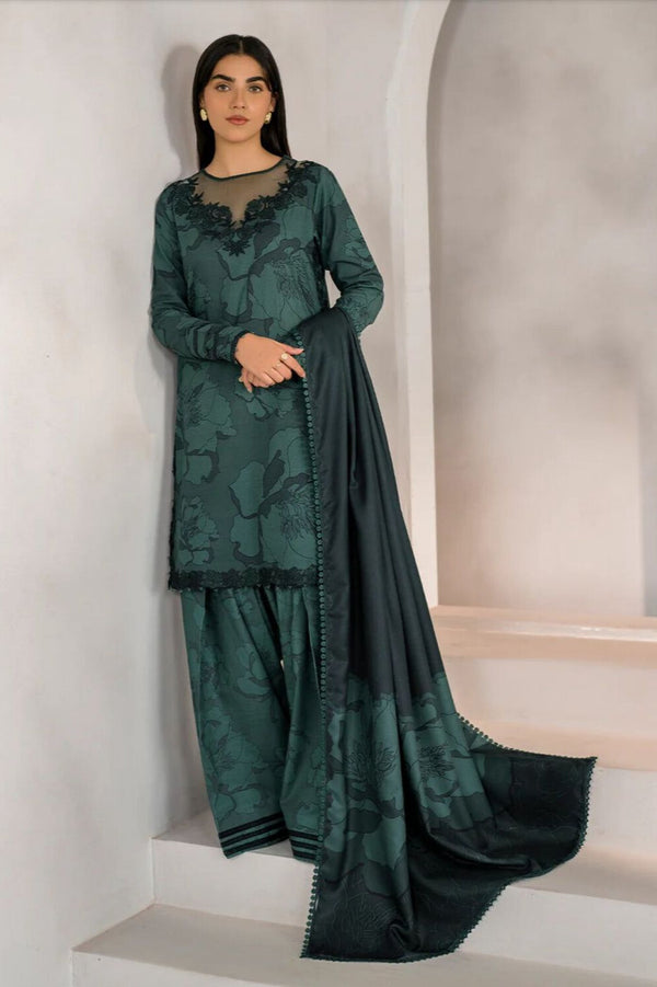 Premium Raplica of IZNIK Linen Unstitched 3pcs Suit