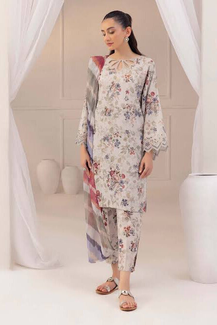Baroque Skin Lawn Embroidery 3pc Unstitched Suit