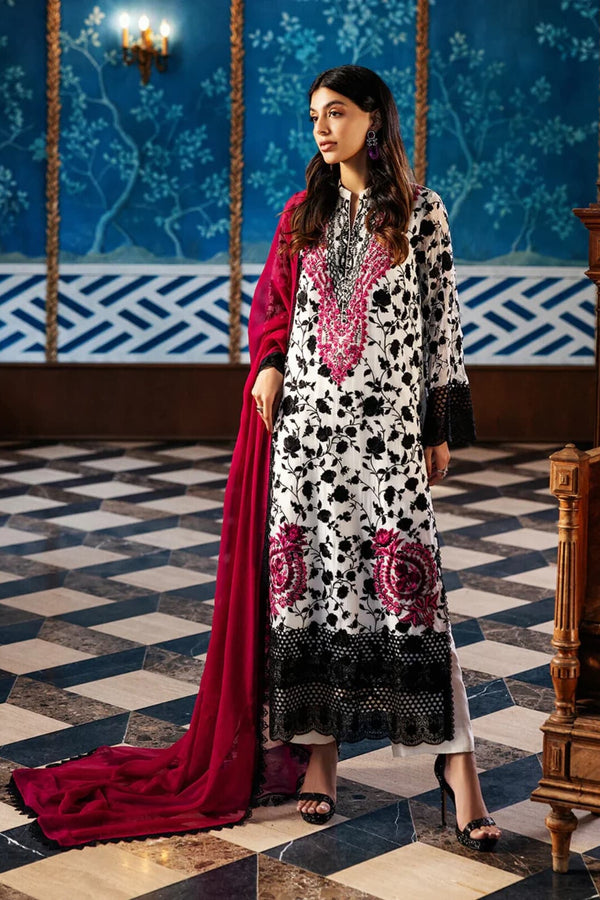 Zanib Chottani Digital Printed 3 Piece with Pure Chiffon Dupatta
