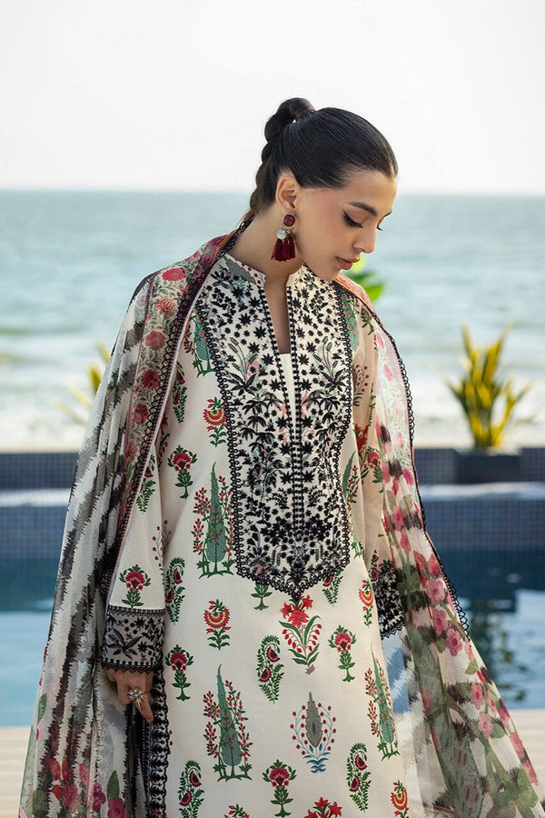 Premium Raplica of ZAINAB CHOTTANI Embroidered Linen Unstitched 3pcs Suit
