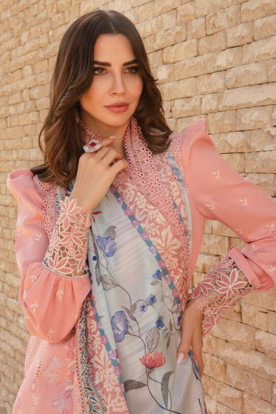 ZARA SHAHJAHAN Embroidered 3piece Lawn Unstitched Suit