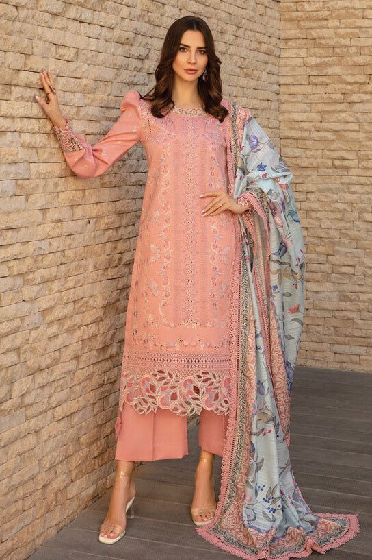 ZARA SHAHJAHAN Embroidered 3piece Lawn Unstitched Suit