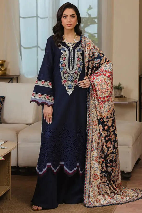 MAHNUR Embroidered 3piece Unstitched Suit