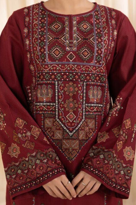 Premium Raplica of SAPPHIRE Dhanak Embroidered Unstitched 3pcs Suit