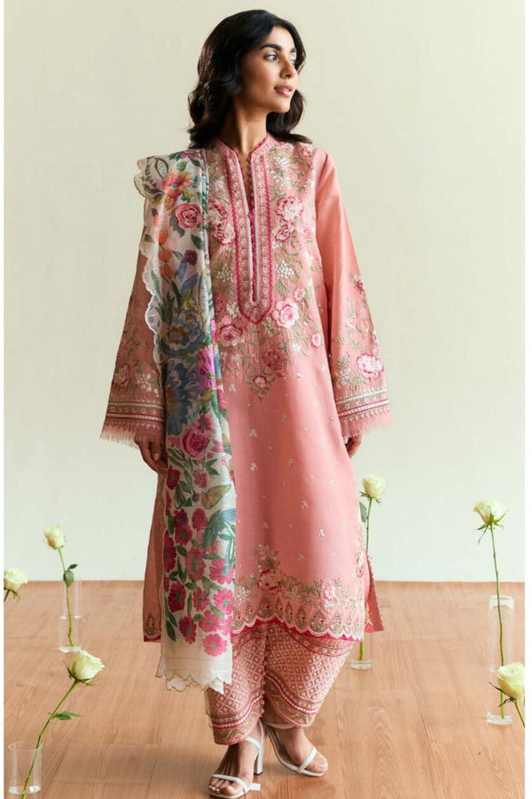 ZARA SHAHJAHAN Embroidered Lawn Unstitched Suit