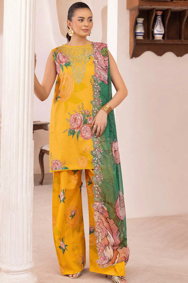 Premium Raplica of Ziva by Gullgee Silk Unstitched 3pcs Suit