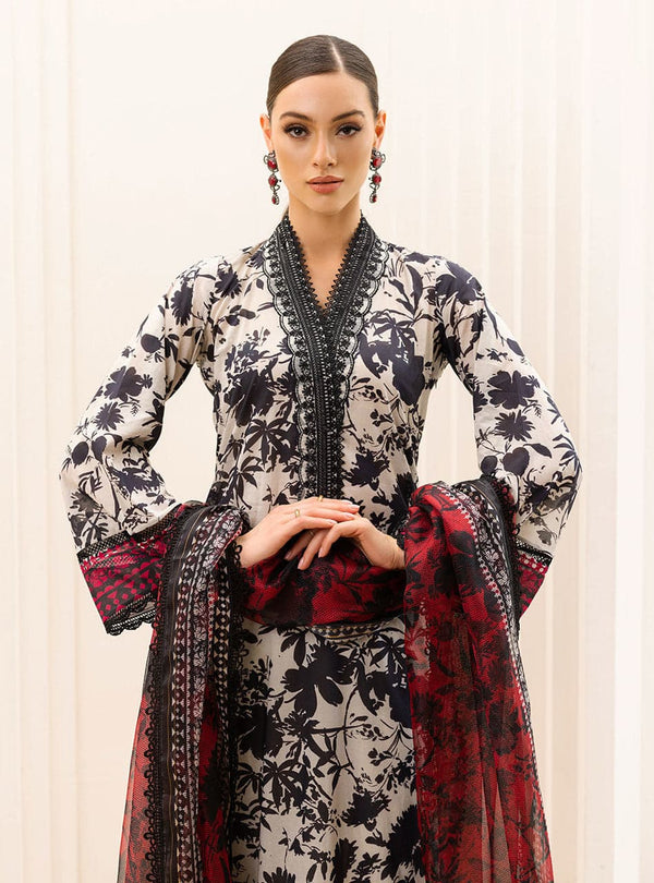 3 Piece Digital Printed Shirt With  Printed Chiffon Dupatta