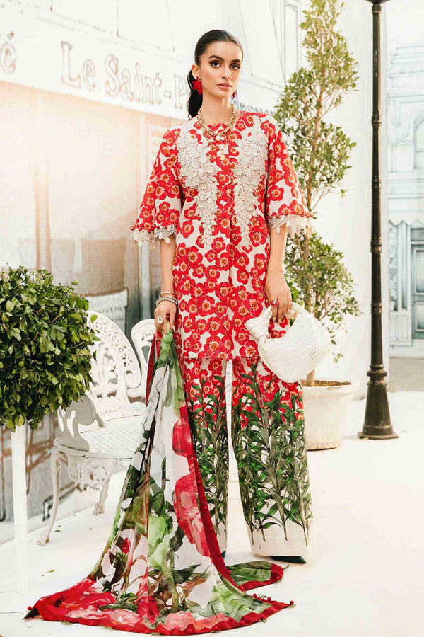 MARIA B. 3 Piece Unstitched Embroidered Lawn Suit