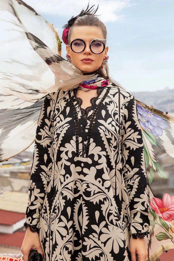 MARIA B. 3 Piece Unstitched Printed Cambric Suit