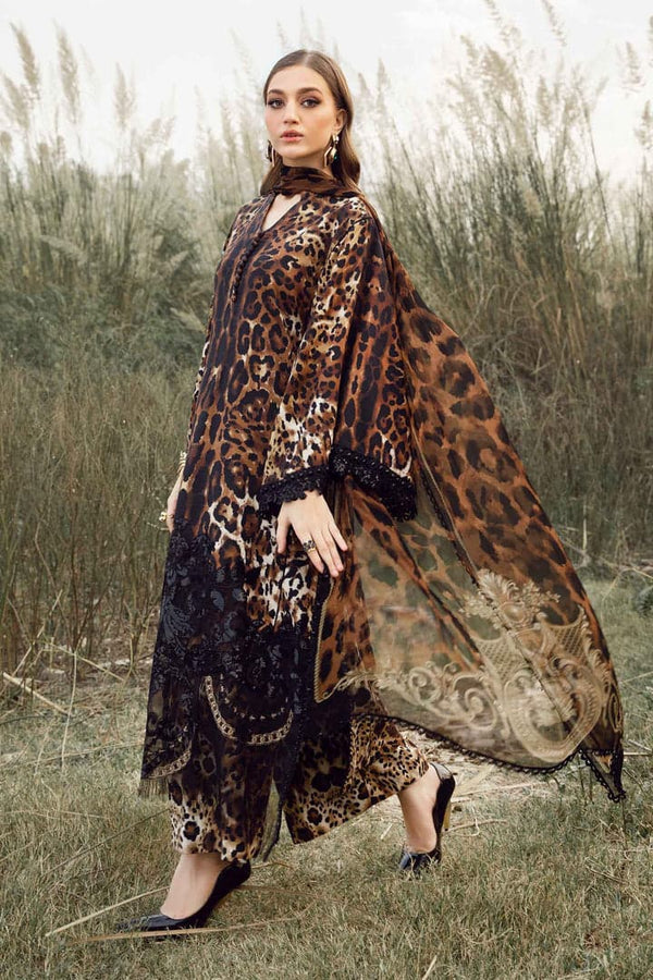 MARIA B. Printed Embroidered Lawn Unstitched 3 Piece Suit