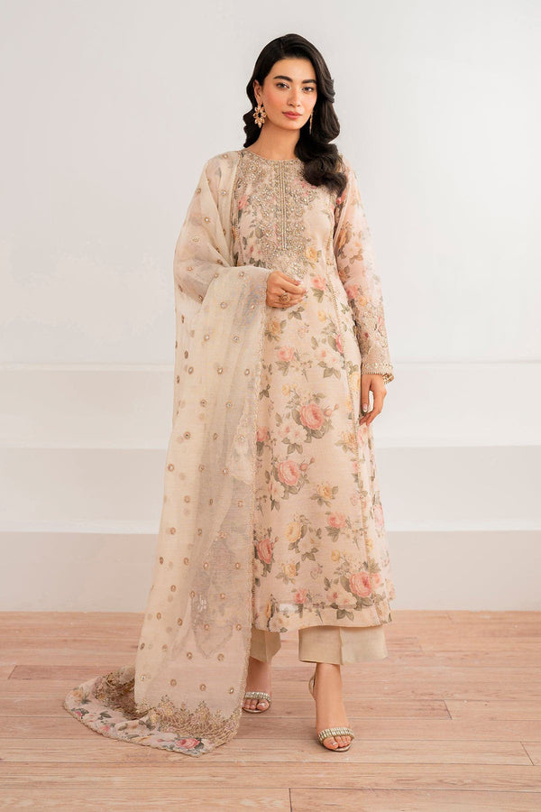 Baroque Digital Printed Embroidery Lawn 3 Pec Suit