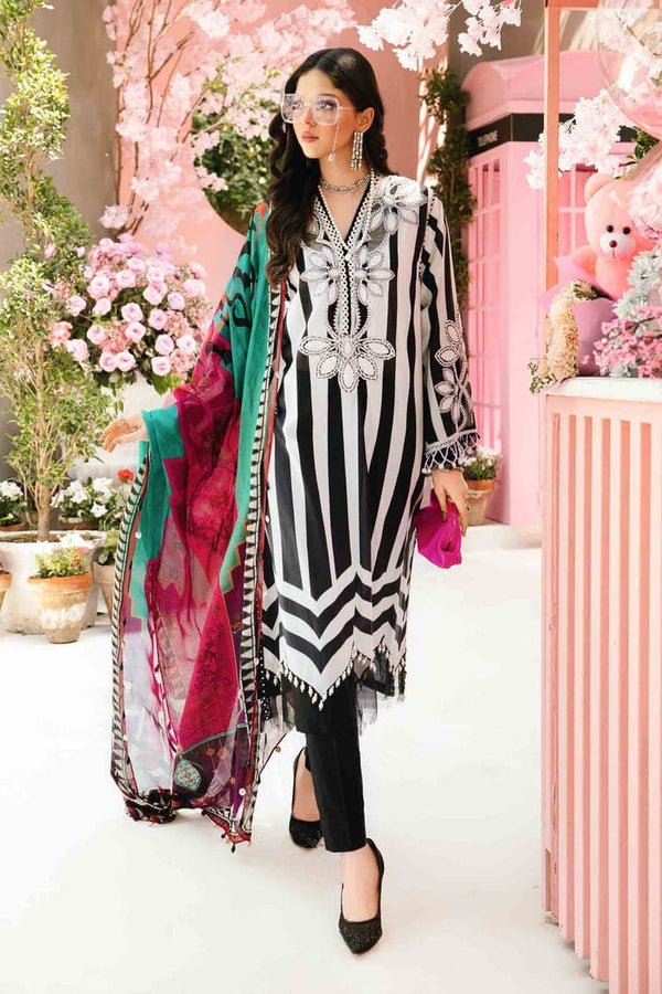MARIA B. 3 Piece Unstitched Embroidered Lawn Suit