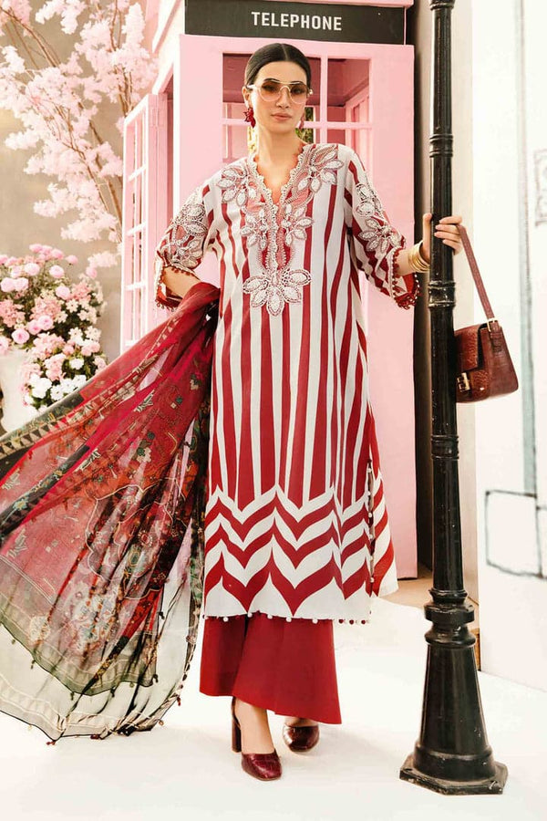 MARIA .B 3 Piece Unstitched Embroidered Lawn Suit