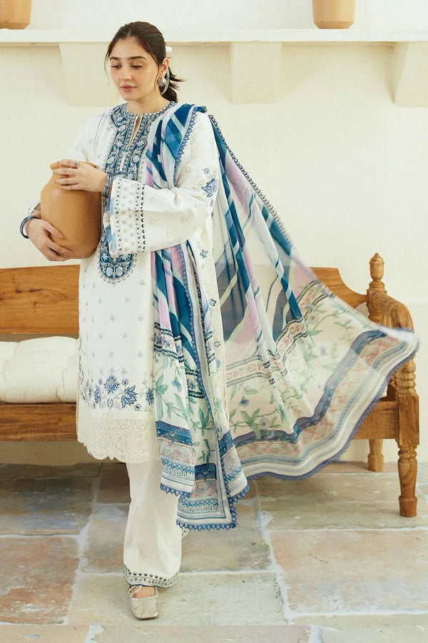 ZARA SHAHJAHAN Embroidered Lawn 3piece Suit