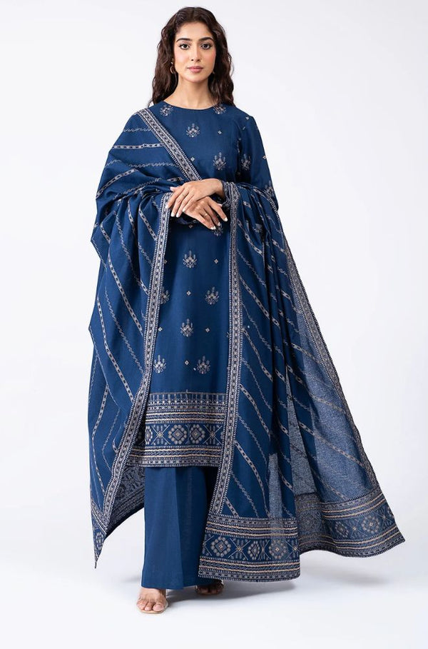 Premium Raplica of BAREEZE Embroidered Dhanak Unstitched Suit