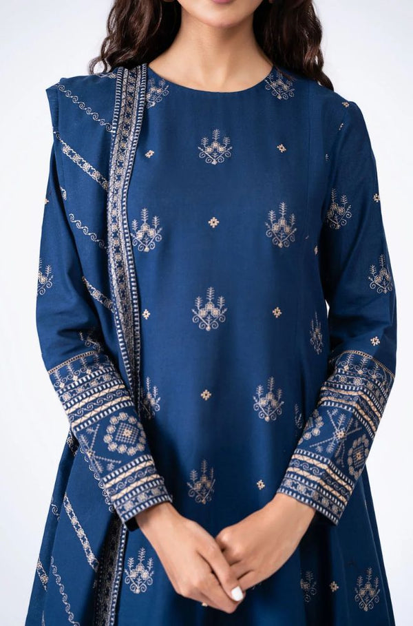 Premium Raplica of BAREEZE Embroidered Dhanak Unstitched Suit