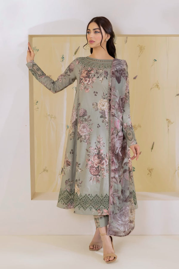 IZNIK 3piece Embroidered Unstitched Suit