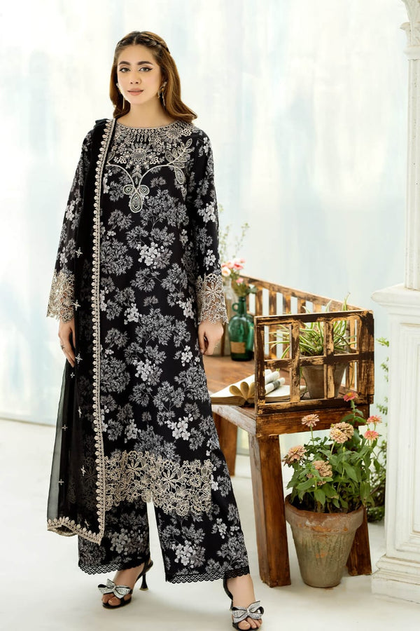 BAROQUE 3piece Embroidered Unstitched Suit