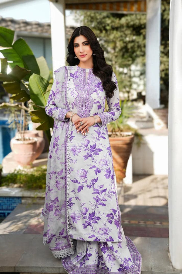 Premium Raplica of Aleena Embroidered Linen Unstitched 3pcs Suit