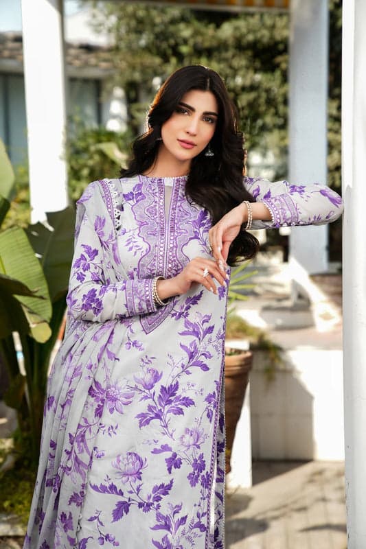Premium Raplica of Aleena Embroidered Linen Unstitched 3pcs Suit