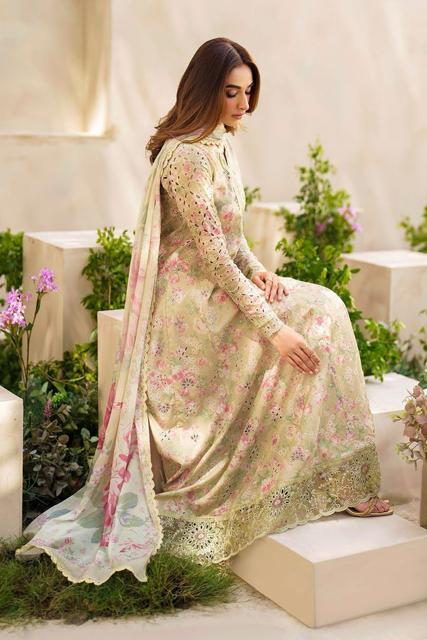 Premium Raplica of IZNIK Embroidered Linen Unstitched 3pcs Suit