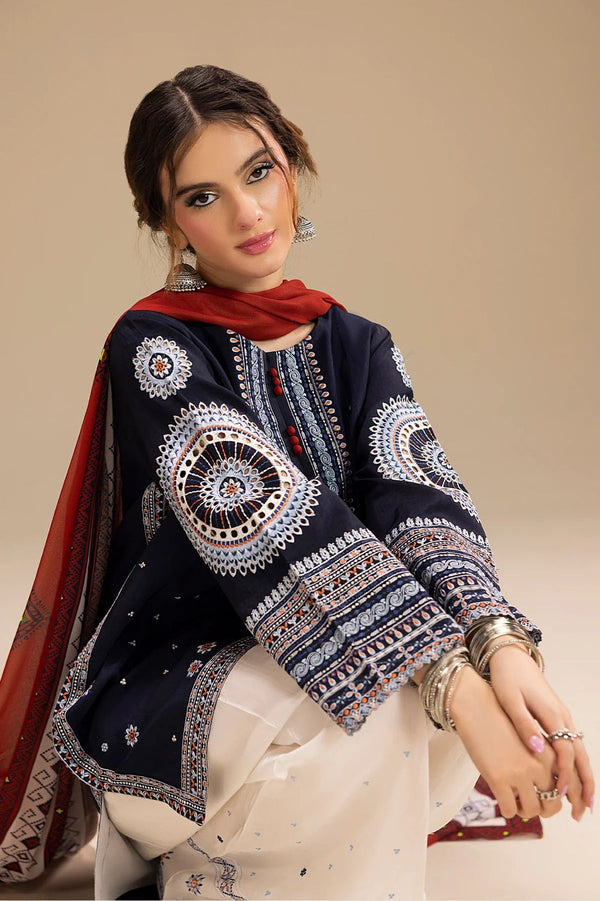 RANGREZ Embroidered Lawn 3piece Unstitched Suit