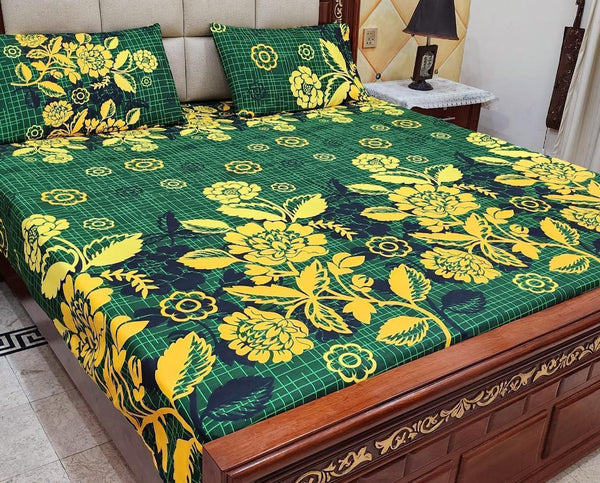 King Size Floral Bedsheet Set – 3 Piece, Lifetime Color