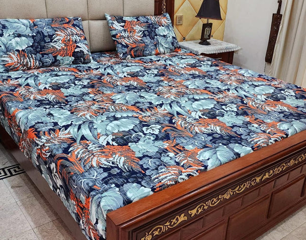 King Size Floral Bedsheet Set – 3 Piece, Lifetime Color