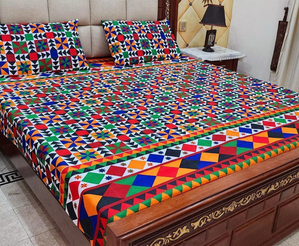 King Size Floral Bedsheet Set – 3 Piece, Lifetime Color