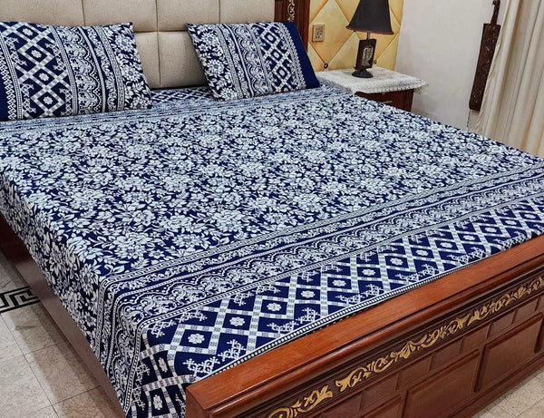 King Size Floral Bedsheet Set – 3 Piece, Lifetime Color
