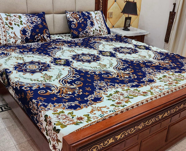 King Size Floral Bedsheet Set – 3 Piece, Lifetime Color