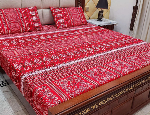 King Size Floral Bedsheet Set – 3 Piece, Lifetime Color