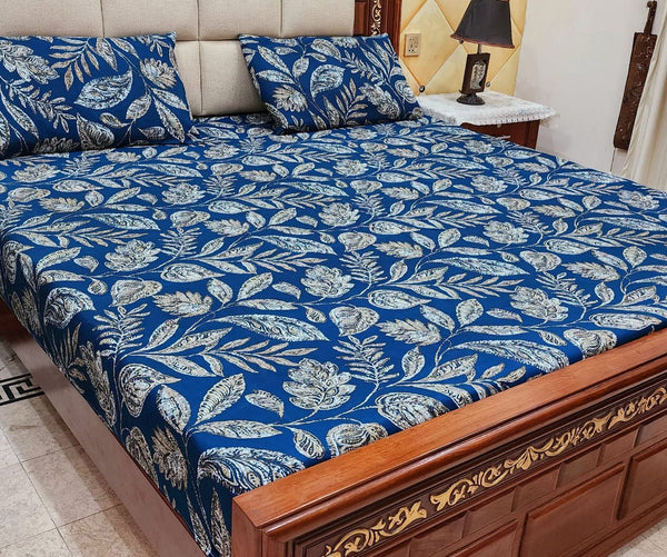 King Size Floral Bedsheet Set – 3 Piece, Lifetime Color