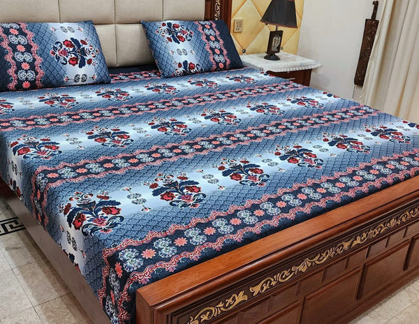 King Size Floral Bedsheet Set – 3 Piece, Lifetime Color