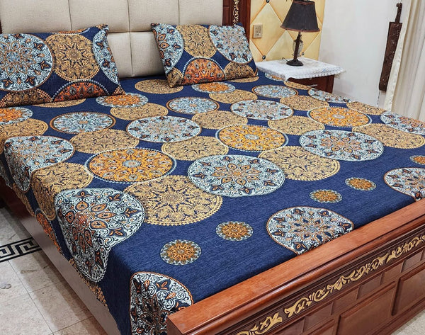 King Size Floral Bedsheet Set – 3 Piece, Lifetime Color
