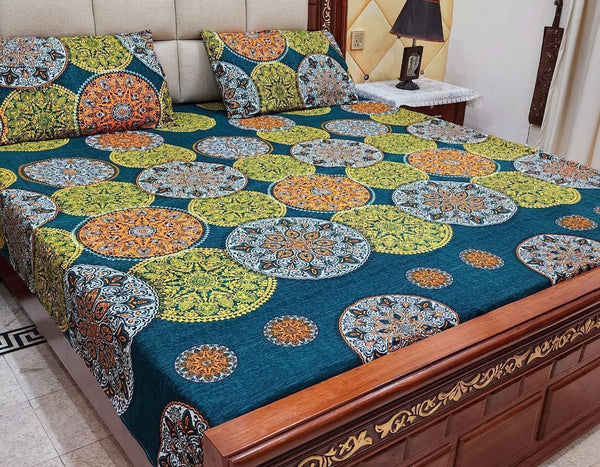 King Size Floral Bedsheet Set – 3 Piece, Lifetime Color