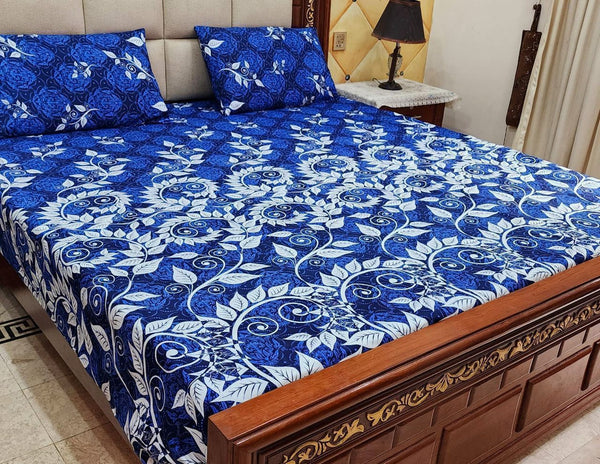 King Size Floral Bedsheet Set – 3 Piece, Lifetime Color
