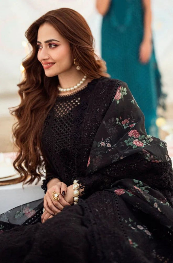 Nureh Luxury Embroidered Cutwork 3pc Unstitched Suit