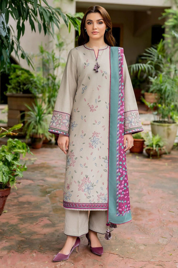 JAZMIN Embroidered Lawn Unstitched 3pcs Suit