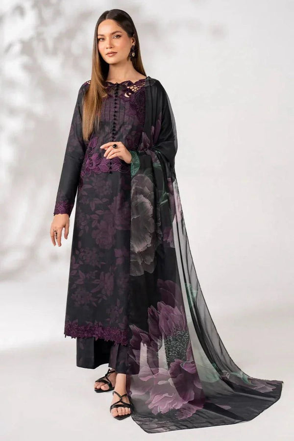 Premium Raplica of IZNIK Embroidered Linen Unstitched 3pcs Suit