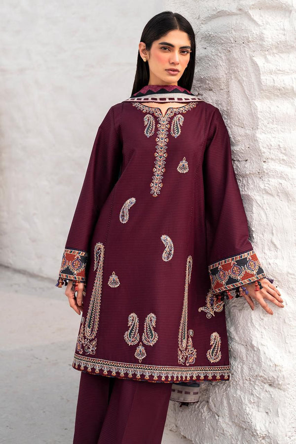 Premium Raplica of JAZMIN Dhanak Embroidered Unstitched 3pcs Suit