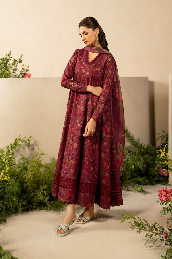 Premium Raplica of IZNIK Embroidered Linen Unstitched 3pcs Suit