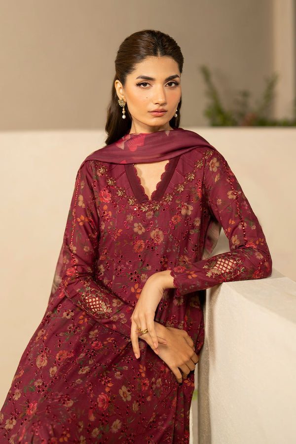 Premium Raplica of IZNIK Embroidered Linen Unstitched 3pcs Suit