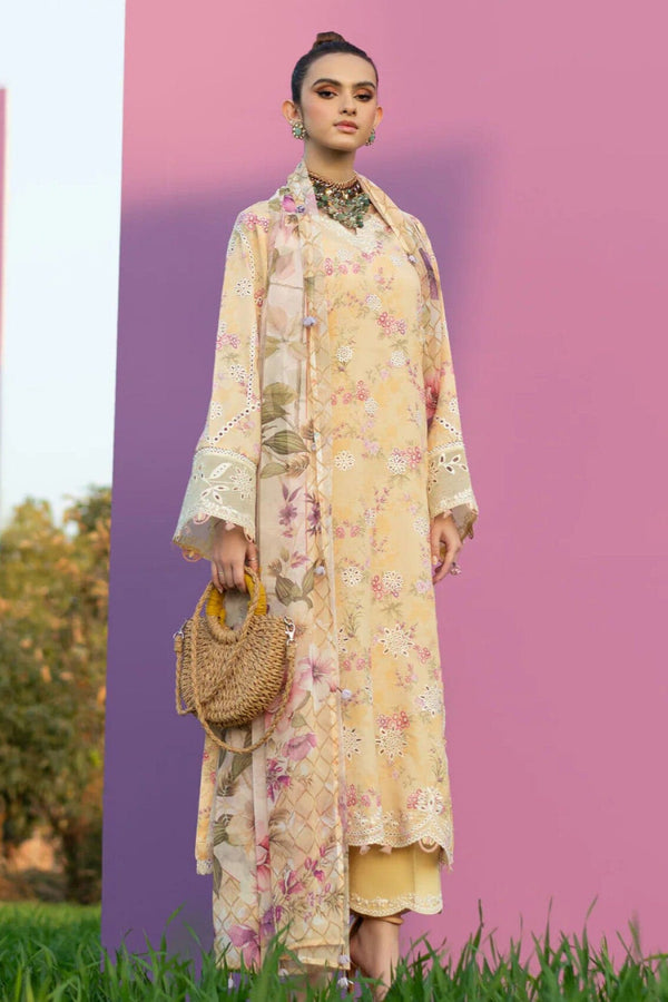 3 Piece Embroidered Unstitched Chikenkari Lawn Suits