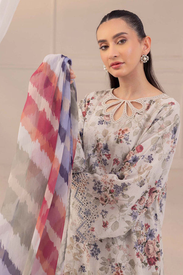 Baroque Skin Lawn Embroidery 3pc Unstitched Suit