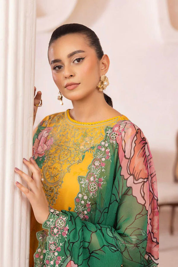 Premium Raplica of Ziva by Gullgee Silk Unstitched 3pcs Suit