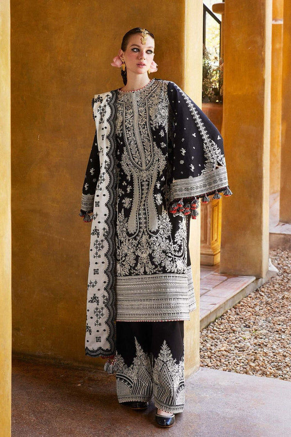 ZARA SHAHJAHAN Embroidered 3piece Unstitched Suit