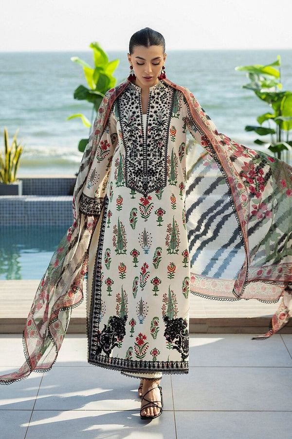 Premium Raplica of ZAINAB CHOTTANI Embroidered Linen Unstitched 3pcs Suit